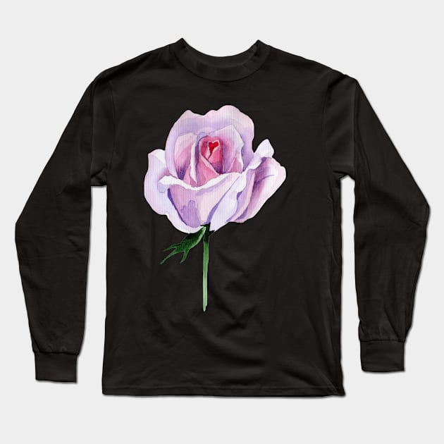 Art Flower Long Sleeve T-Shirt by Design Anbay